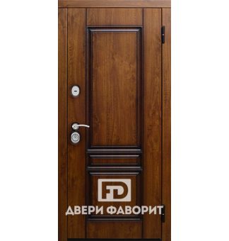 стальная уличная дверь без глазка, с отделкой винорит